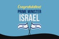 Congratulations Prime Minister Israel.ÃÂ  Israeli National Flag.